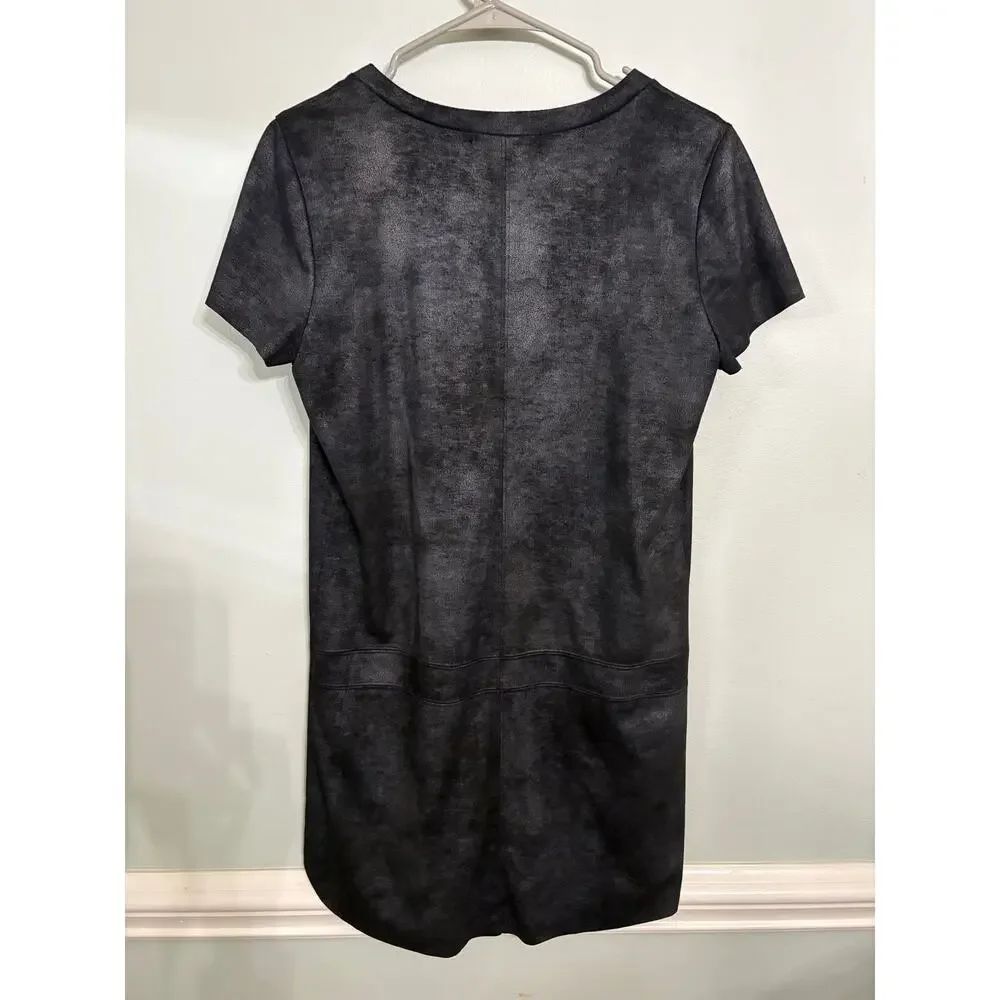 Lavender Brown Black V-Neck Shift Dress | Made in USA | Size Small - Picture 2 of 4